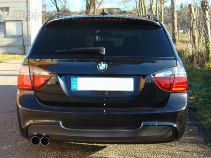 Eisenmann Edelstahl Sportauspuff BMW 3er E90 E91 Limousine u. Touring 323i-328i 2x76mm rund scharf gerade
