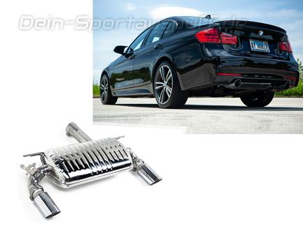 Eisenmann Edelstahl Duplex Sportauspuff BMW 3er F30 Limousine u. F31 Touring 335i je 1x90mm rund gerade
