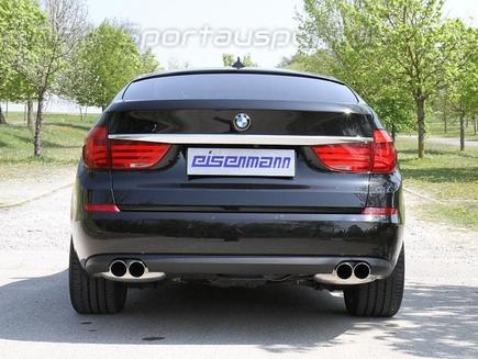 Eisenmann Edelstahl Duplex Sportauspuff BMW 5er F07 GT 530d je 2x83mm rund eingerollt abgeschrägt