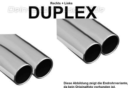 Eisenmann Edelstahl Duplex Sportauspuff BMW 5er F11 Touring 535d je 2x90mm rund eingerollt gerade