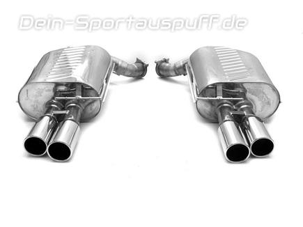 Eisenmann Edelstahl Duplex Sportauspuff BMW 6er E63 E64 Coupe Cabrio M6 je 2x83mm rund eingerollt gerade