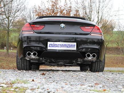 Eisenmann Edelstahl Duplex Sportauspuff BMW 6er M6 F12 F13 F06 Coupe Cabrio und Grand Coupe je 2x90mm rund eingerollt gerade