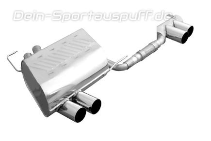 Eisenmann Edelstahl Duplex Sportauspuff BMW Z4 E85 E86 Si Roadster u. Coupe mit Serienheckschürze 4 x 76mm rund scharf gerade