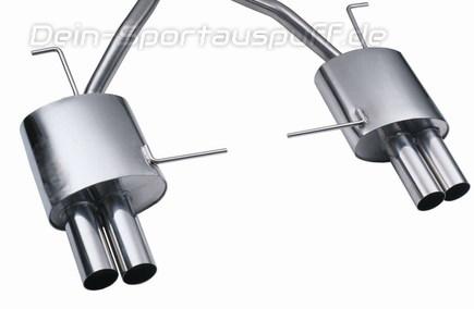 Eisenmann Edelstahl Duplex Sportauspuff BMW X5 E53 4.6l je 2x83mm rund scharf gerade