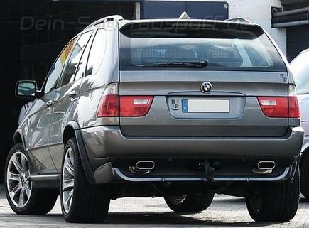 Eisenmann Edelstahl Duplex Sportauspuff BMW X5 E53 4.6l je 1x160x80mm flachoval eingerollt abgeschrägt