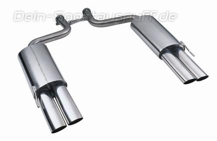 Eisenmann Edelstahl Duplex Sportauspuff Mercedes S-Klasse W220 je 2x90x70mm oval eingerollt abgeschrägt