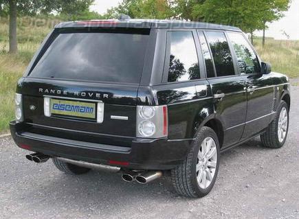 Eisenmann Edelstahl Duplex Sportauspuff Range Rover Supercharged je 2x120x77mm oval eingerollt versetzt