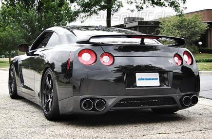 Eisenmann Edelstahl Duplex Sportauspuff Nissan GTR Skyline je 2x120mm rund scharf abgeschrägt doppelwandig