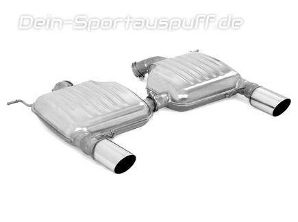 Eisenmann Edelstahl Duplex Sportauspuff RACE-Version BMW 3er E92 E93 Coupe & Cabrio 335i je 90mm rund scharf abgeschrägt