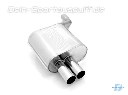 Eisenmann Edelstahl Sportauspuff RACE-Version BMW E39 535i 540i Limo mit Serienheckschürze 2x83mm rund scharf gerade
