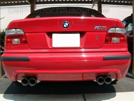 Eisenmann Edelstahl Duplex Sportauspuff RACE-Version BMW E39 M5 Limousine je 2x83mm rund scharf gerade