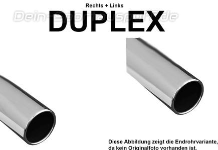 Eisenmann Edelstahl Duplex Sportauspuff RACE-Version BMW 5er F07 GT 535i je 1x90mm rund eingerollt gerade