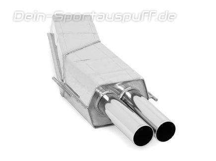 Eisenmann Edelstahl Sportauspuff RACE-Version BMW 7er E32 740i 2x70mm rund scharf gerade