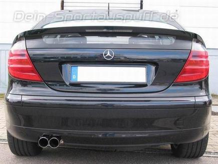 Eisenmann Edelstahl Komplettanlage ab Kat RACE-Version Mercedes C-Klasse CL203 Sportcoupe 2x83mm rund scharf gerade