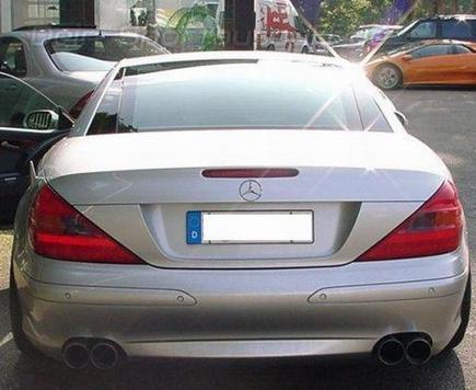 Eisenmann Edelstahl Duplex Komplettanlage ab Kat RACE-Version Mercedes SL R230 je 2x83mm rund scharf abgeschrägt doppelwandig
