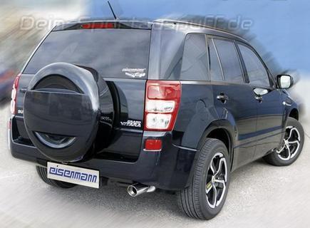 Eisenmann Edelstahl Komplettanlage ab Kat RACE-Version Suzuki Grand Vitara 5-Türer (Typ JT) 1x83mm rund eingerollt gerade