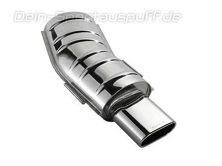 Eisenmann Sportauspuff inkl. Verbindungsrohr BMW 3er E36 Limo Coupe Cabrio Touring 325i 328i 1x160x80mm flachoval eingerollt abgeschrägt