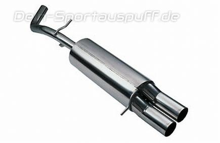 Eisenmann Komplettanlage ab Kat VW Golf 4 Limousine 2x70mm rund scharf gerade