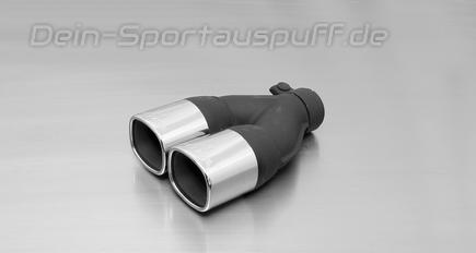 Remus Edelstahl Sportendrohr 2x92x78mm rechteckig eingerollt