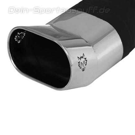 Remus Edelstahl Sportendrohr 135x75mm Rallye Design DTM flachoval eingerollt