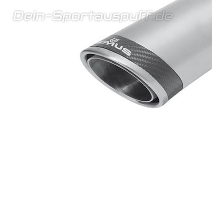 Remus Edelstahl Sportendrohr 84mm Carbon Race rund eingerollt abgeschrägt