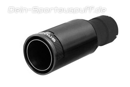 Remus Edelstahl Sportendrohr 84mm Black Chrome rund eingerollt schwarz