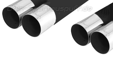 Remus Edelstahl Duplex Endrohrsatz rechts-links je 2x76mm rund scharfkantig