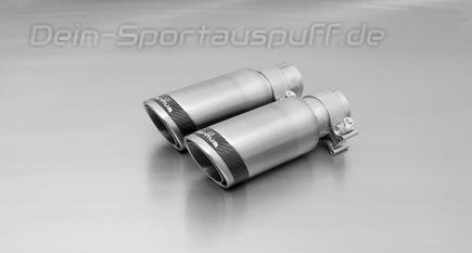 Remus Edelstahl Duplex Endrohrsatz rechts-links je 1x84mm Carbon Race rund eingerollt abgeschrägt
