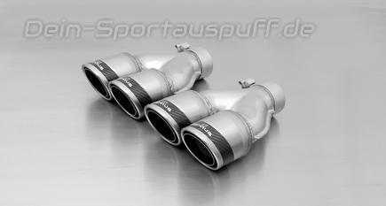 Remus Edelstahl Duplex Endrohrsatz rechts-links je 2x84mm Carbon Race rund eingerollt abgeschrägt