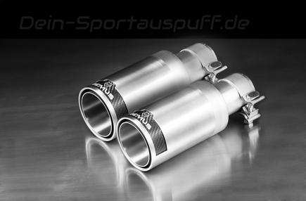 Remus Edelstahl Endrohrsatz 98mm Street Race rund eingerollt