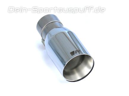 Remus Edelstahl Sportendrohr 90mm rund scharfkantig