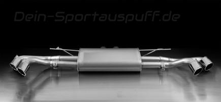 Remus Edelstahl Duplex Sportauspuff BMW X6 E71 xDrive 50i je 2x84mm rund eingerollt abgeschrägt