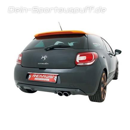 Remus Edelstahl Sportauspuff Citroen C3 II HDi 2x84mm rund eingerollt abgeschrägt
