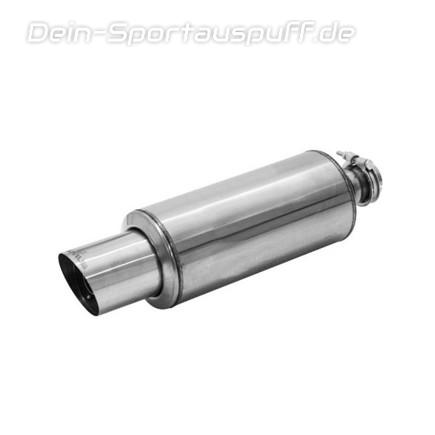 Remus Edelstahl Sportauspuff Wild Label Honda Civic Typ EJ2 Coupe 98mm rund scharfkantig abgeschrägt mit Soundeinsatz