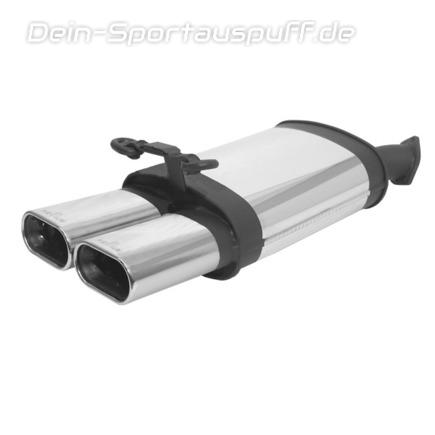 Remus Edelstahl Sportauspuff Mercedes SL R129 280SL 2x135x75mm flachoval eingerollt