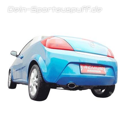 Remus Edelstahl Sportauspuff Opel Tigra B TwinTop 120x74mm oval eingerollt