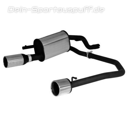 Remus Edelstahl Duplex Sportauspuff Opel Corsa D 1.0l mit Serienheckschürze je 102mm rund eingerollt