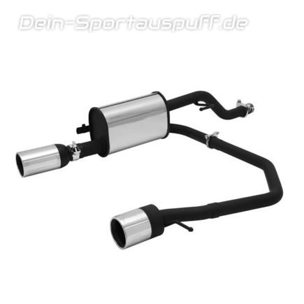 Remus Edelstahl Duplex Sportauspuff Opel Corsa D 1.0l mit Sportheckschürze je 102mm rund eingerollt