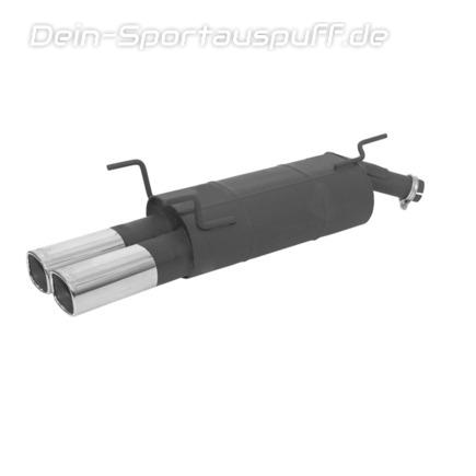 Remus Edelstahl Sportauspuff Opel Astra F Caravan 1.8+2.0 16V 2x92x78mm viereckig eingerollt