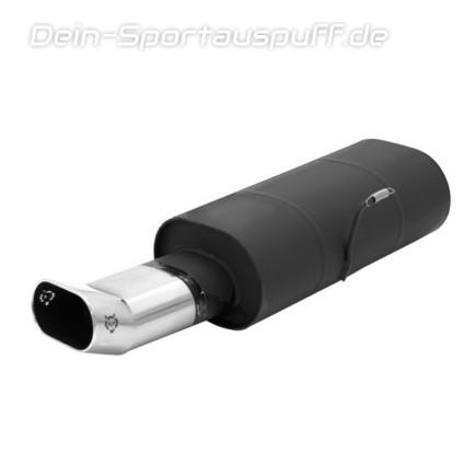 Remus Edelstahl Sportauspuff Peugeot 205 Typ 741B 741C 20C 20D; mit Kat 135x75mm DTM flachoval eingerollt