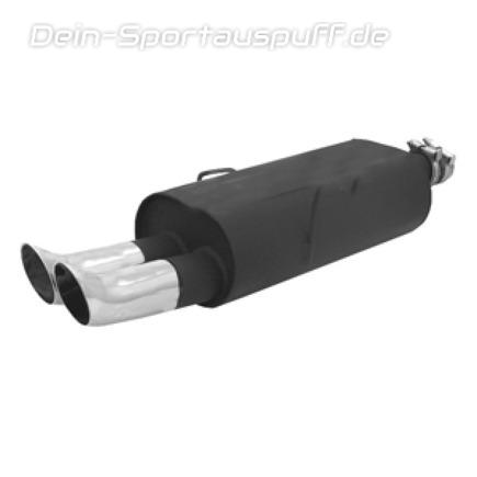 Remus Edelstahl Sportauspuff Peugeot 205 Typ 741B 741C 20C 20D; mit Kat 2x70mm DTM rund scharfkantig