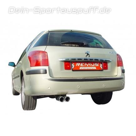 Remus Edelstahl Sportauspuff Peugeot 407 SW 2x76mm rund eingerollt