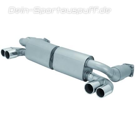 Remus Edelstahl Duplex Racing-Komplettanlage inkl. Kat Porsche 911 Typ 997 911 Turbo je 2x76+84mm rund eingerollt