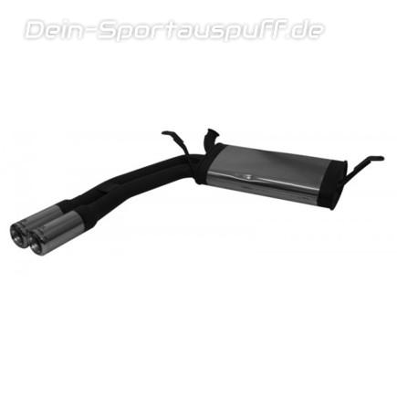Remus Edelstahl Sportauspuff Renault Laguna 2 Grandtour 2x84mm Edition rund eingerollt mit ausgestanztem Schriftzug