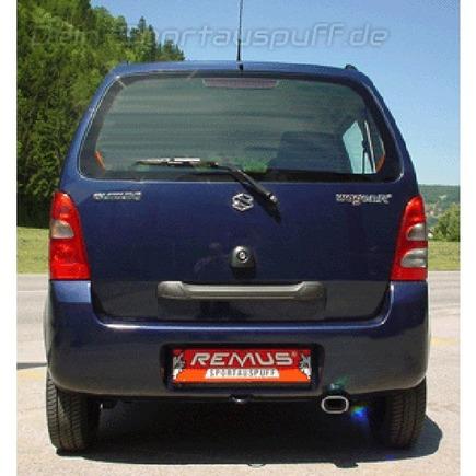 Remus Edelstahl Sportauspuff Suzuki Wagon R Typ EM 102x68mm flachoval eingerollt