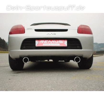 Remus Edelstahl Duplex Sportauspuff Toyota MR-2 Typ W3 je 90mm rund eingerollt