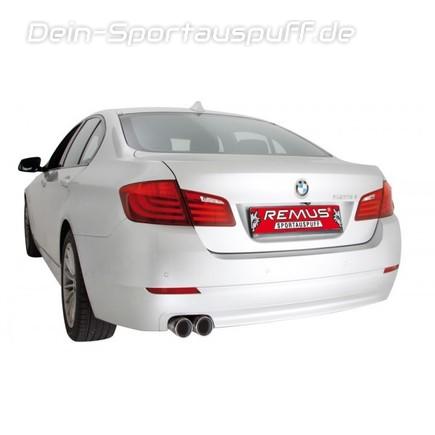 Remus Edelstahl Sportauspuff BMW 5er F10 F11 520d-530d Limousine u. Touring inkl. Allrad 2x84mm Street Race rund eingerollt