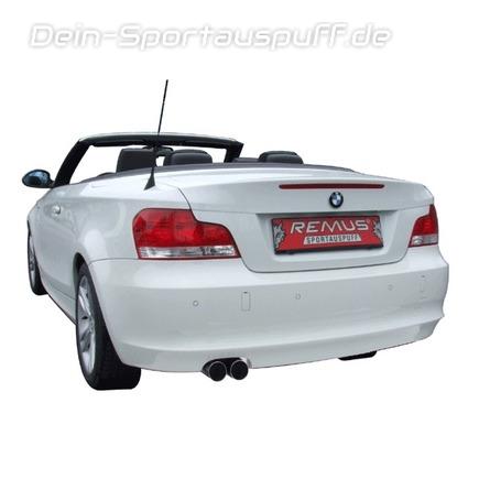Remus Edelstahl Sportauspuff BMW 1er E88 135i Cabrio 2x76mm rund scharfkantig