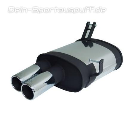 Remus Edelstahl Sportauspuff links BMW Z4 M E85 E86 Roadster u. Coupe 2x76mm rund eingerollt