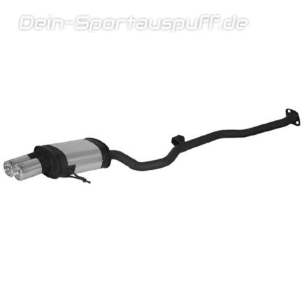 Remus Edelstahl Sportauspuff links BMW X5 E53 Benzinmod. 2x84mm Edition rund eingerollt mit ausgestanztem Schriftzug